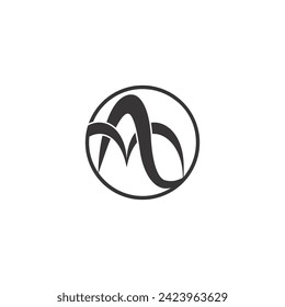 MA or AM logo and icon design