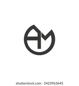 MA- oder AM-Logo und Symboldesign