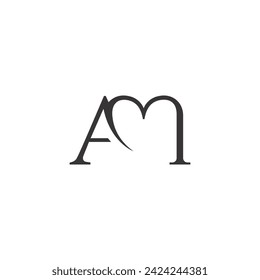 MA or AM logo and icon design