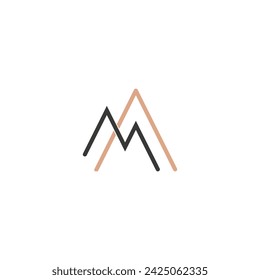 MA or AM logo and icon design