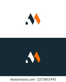 MA, AM Logo. Letter Design Vector.