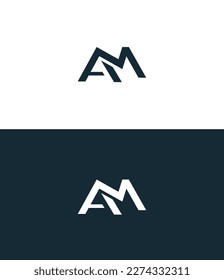 MA, AM Logo. Letter Design Vector.
