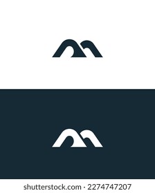 MA, AM Logo. Letter Design Vector.