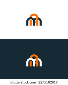 MA, AM Logo. Letter Design Vector.