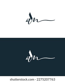 MA, AM Logo. Letter Design Vector.
