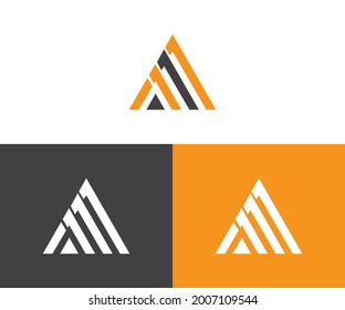 Logo de MA y logotipo de AM. Letra M MA AM monograma creativo elegante