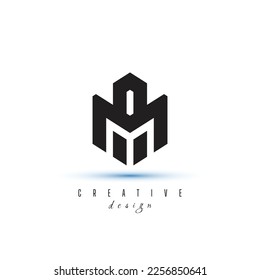 MA logo MM AM with crown logo in minimal design logo vector template