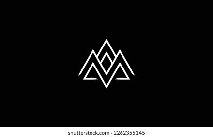 MA AM logo monogram emblem style with crown shape design template Free Vector