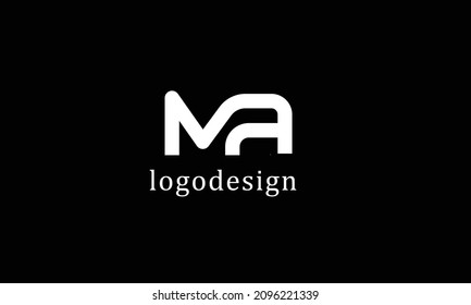 MA AM M Una plantilla abstracta de monograma del logotipo del vector