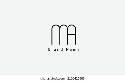 MA AM M A abstract vector logo monogram template