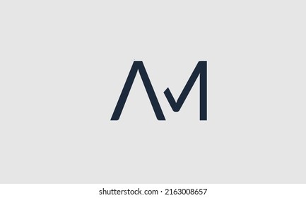 AM MA A M abstract vector logo monogram template