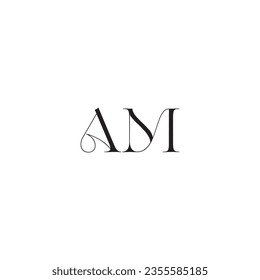 MA AM M A Initial Letters Luxury Fashion Monogram Logo.Abstract Letter AM Logo Design.Logo design of M AM MA in vector for construction,Creative Letters MA, AM Logo Design Vector Template.