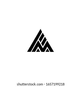 MA AM A M Letter Initial Logo Design