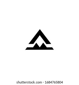 AM MA M A Letter Logo Design Vector Template