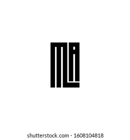 MA M A logo icon design template elements