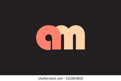 am ma a m Lowercase Letter Initial Logo Design Template Vector Illustration