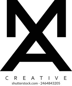 Diseño de logotipo moderno de la letra MA o MAX