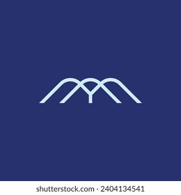 AM MA Modernes Monogramm-Logo-Design