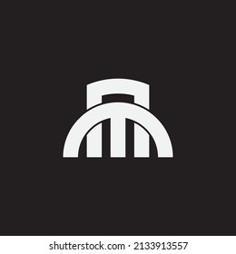 plantilla de logotipo de diseño de monograma MA o AM.