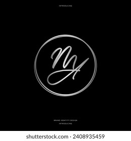 ma monogram logo brand identity design. company. business. marriage. 15th. golden, gold, silver