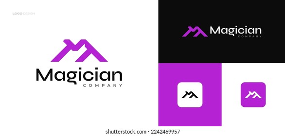 MA or AM Monogram Logo Design with Abstract Concept