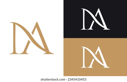 MA. Monograma de dos letras MA. plantilla de logotipo de vector monograma de ilustración.