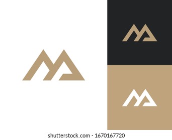 MA. Monogram of Two letters M&A. Luxury, simple, minimal and elegant MA logo design. Vector illustration template.