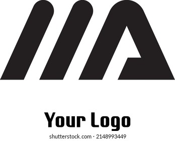 MA. Monogram of Two letters MA. Sport, simple, minimal and elegant MA logo design. Vector illustration template.