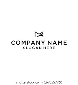 MA MOUNTAIN logo icon design vector