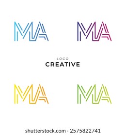 MA, MVA Creative Latter Logo Design. Monogram Design. By Custom Branding Logo. Creative Logo Design. Vector illustration. Modern Design. Logo Template.