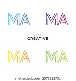 MA, MVA Creative Latter Logo Design. Monogram Design. By Custom Branding Logo. Creative Logo Design. Vector illustration. Modern Design. Logo Template.