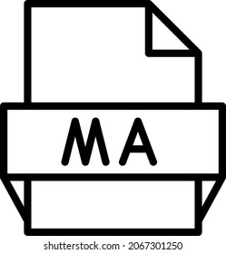  Ma Outline Vector Icon Design

