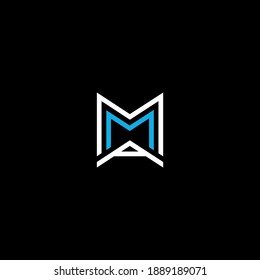  AM or MA ‍abstract outstanding professional business awesome artistic branding company different colors illustration logo