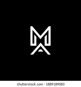  AM or MA ‍abstract outstanding professional business awesome artistic branding company different colors illustration logo