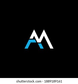  AM or MA ‍abstract outstanding professional business awesome artistic branding company different colors illustration logo