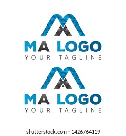 MA POLYGON LOGO CREATIVE DESIGN