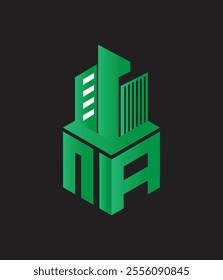 ma real state hexagon  vector letter logo