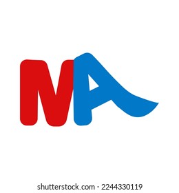 MA simple letter logo design,letter MA logo