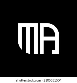 MA Unique abstract geometric vector logo design