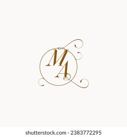 MA uniquely wedding logo symbol of your marriage and you can use it on your wedding stationary