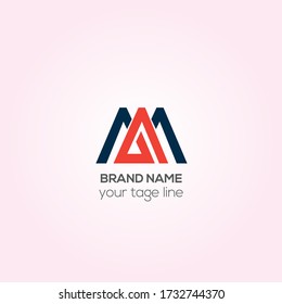 MA vector logo design, MAM Creative logo design