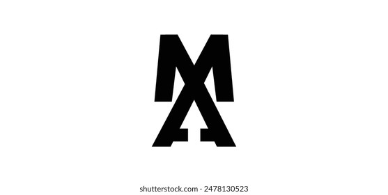 MA X icono de marca de logotipo conceptual 