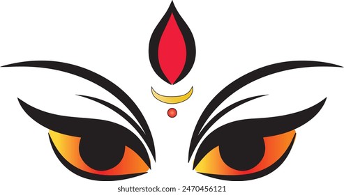 Maa Durga Beautiful Eye Vector Image