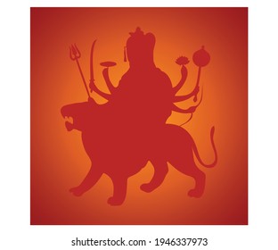 maa durga illustration with res gradient eps