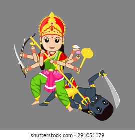 Maa Durga Killing Monster
