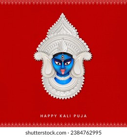 Maa Kali Illustration von Happy Kali Puja Social Media Post