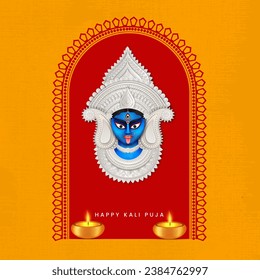 Maa Kali Illustration von Happy Kali Puja Social Media Post