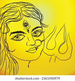 Maa Shera Wali, auch Sherawali Mata genannt, ist eine Manifestation der hinduistischen Göttin Durga