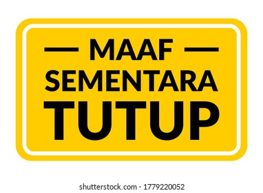 Maaf sementara tutup (perdón temporalmente publicado en indonesia)