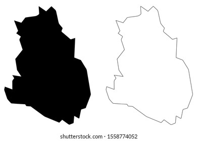 Maakel Region (Horn of Africa, State of Eritrea, Regions of Eritrea) map vector illustration, scribble sketch Central Region map